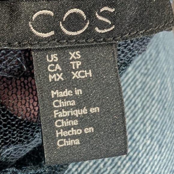 COS Abstract Art Detail Sheer Roll-neck Jumper - Picture 7 of 8